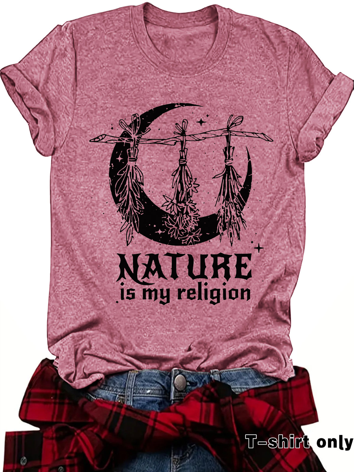T-shirt imprimé à motif céleste de sorcière