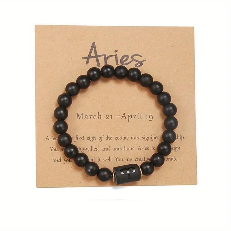 Bracelet zodiacal en perles de pierre naturelle