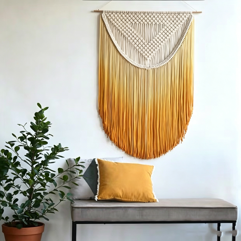 Tapisserie murale tissée en coton naturel | LSDJ