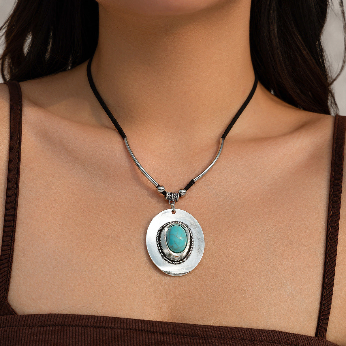 Collier ou boucles d’oreilles turquoise