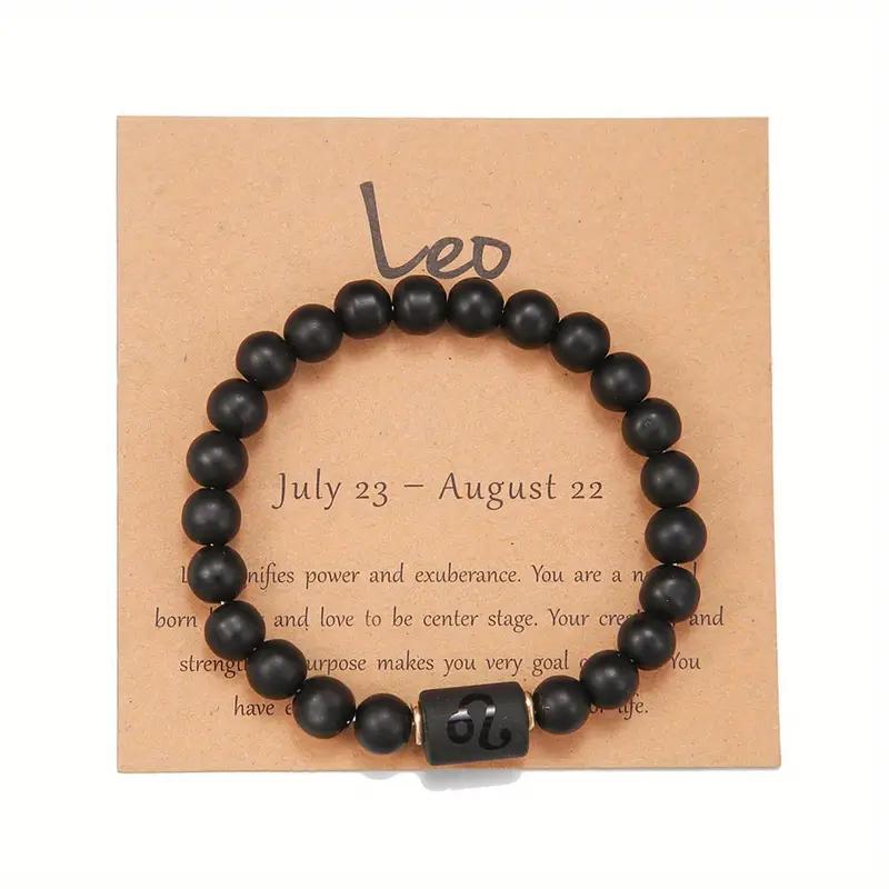 Bracelet zodiacal en perles de pierre naturelle