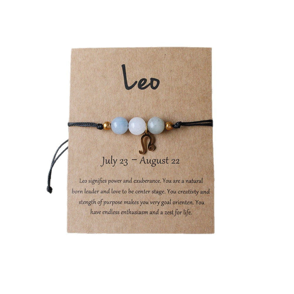 Bracelet zodiacal en perles de pierre naturelle
