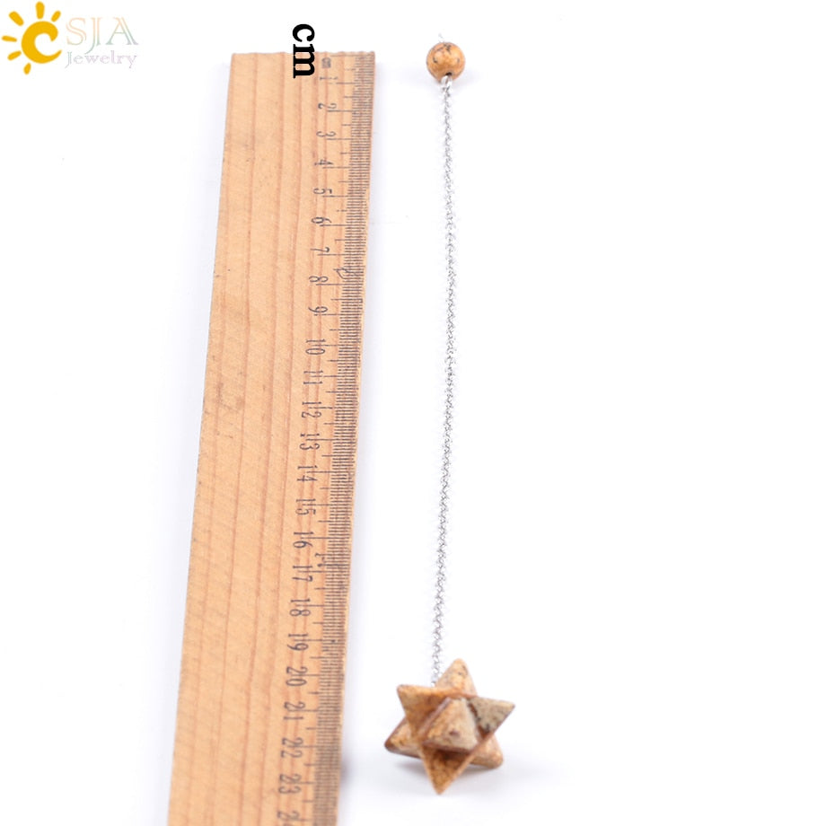 Pendule Merkabah en pierre naturelle