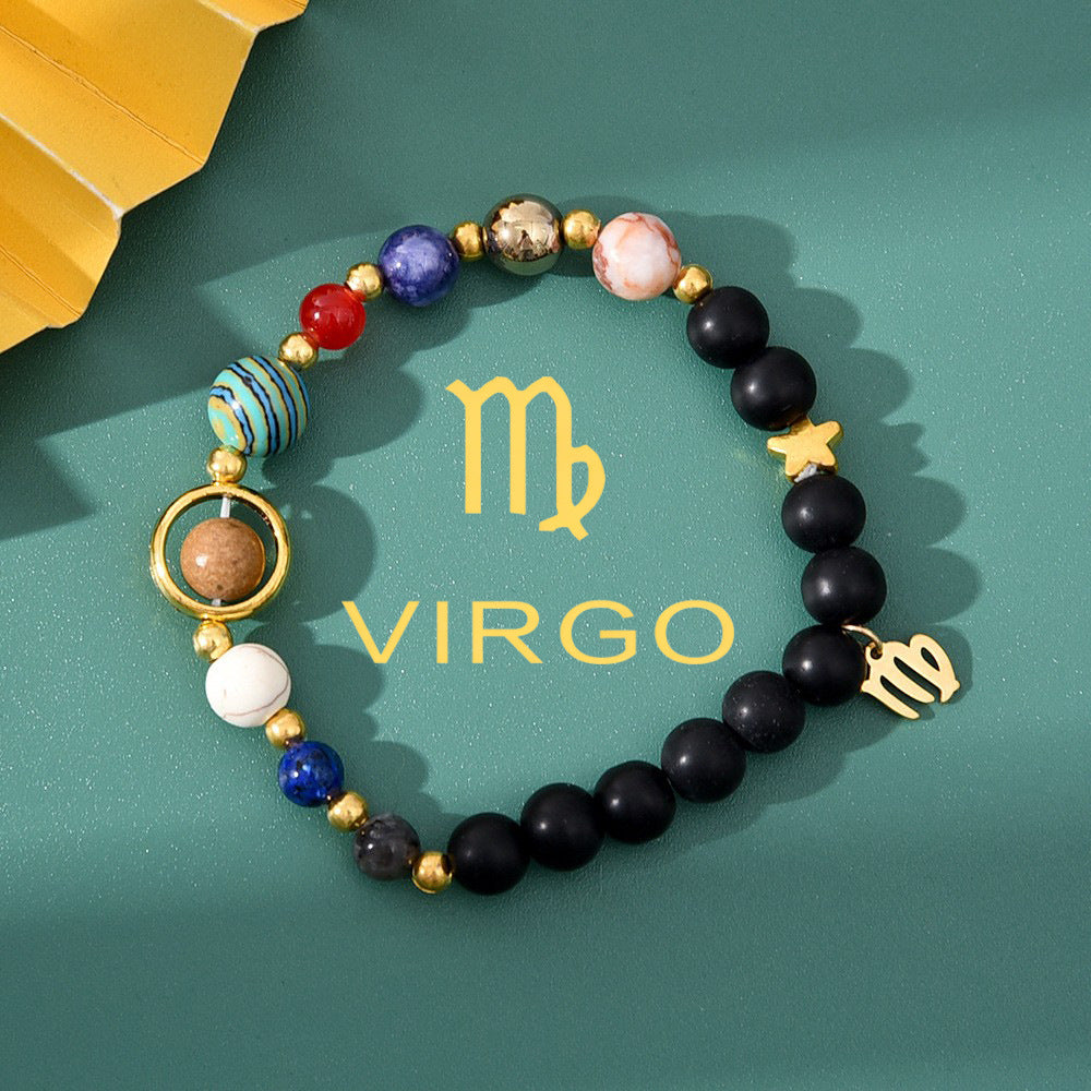 Bracelet zodiacal en perles de pierre naturelle
