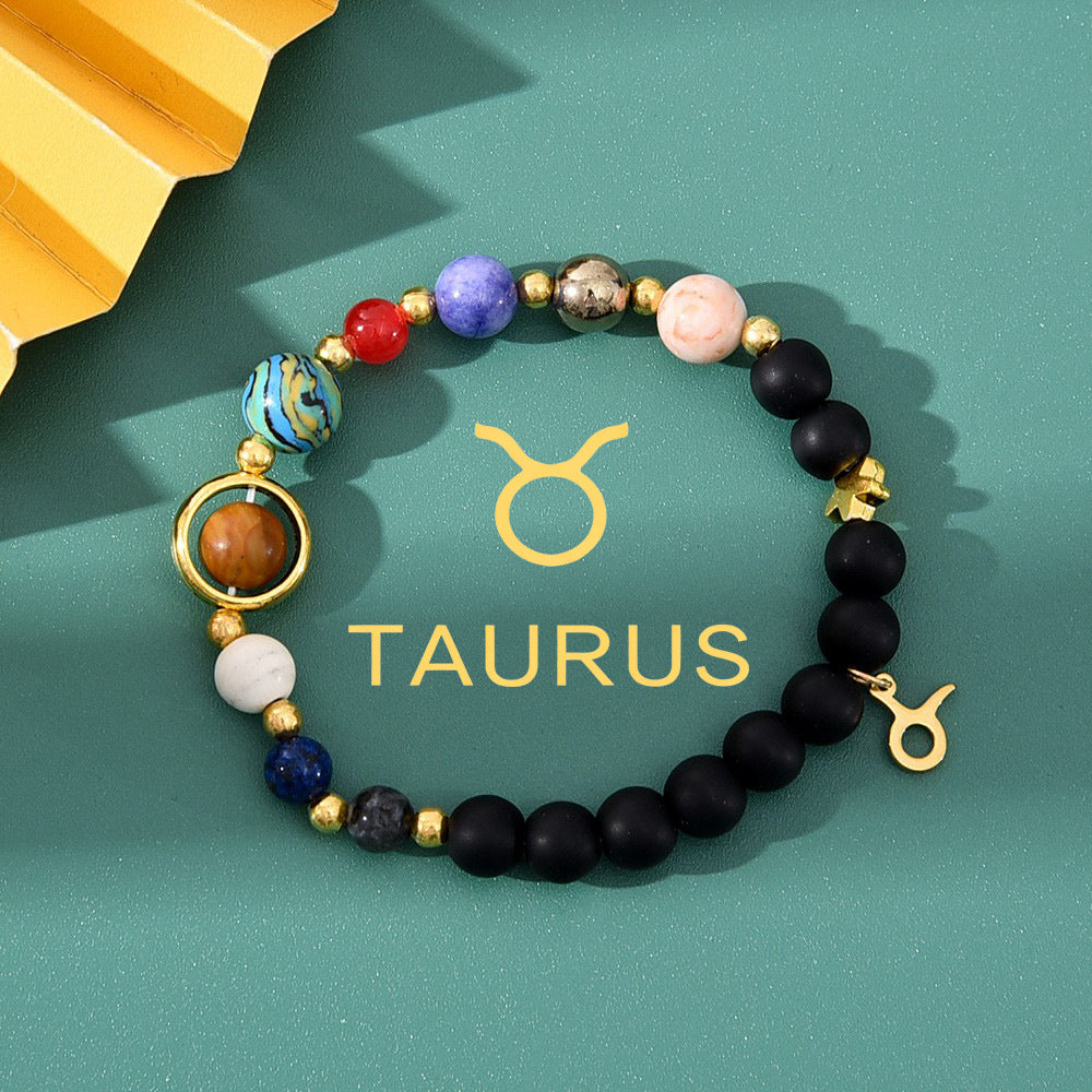 Bracelet zodiacal en perles de pierre naturelle