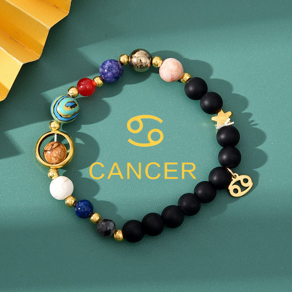 Bracelet zodiacal en perles de pierre naturelle