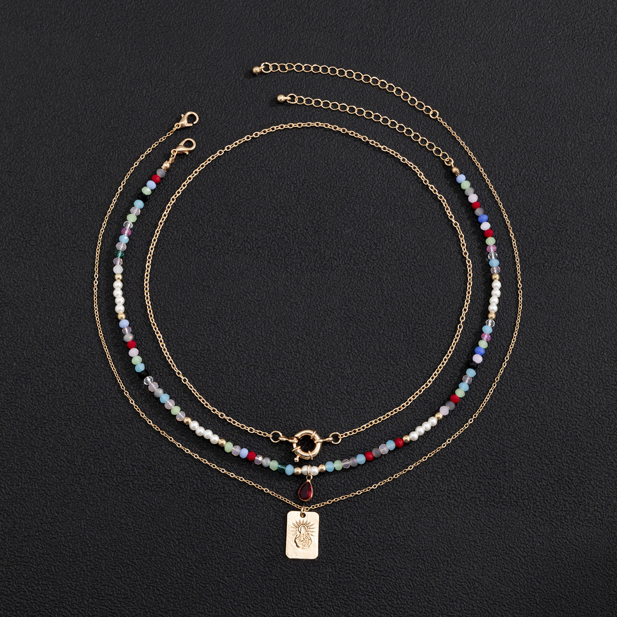 Bracelet œil avec cristal et détails plaqués or