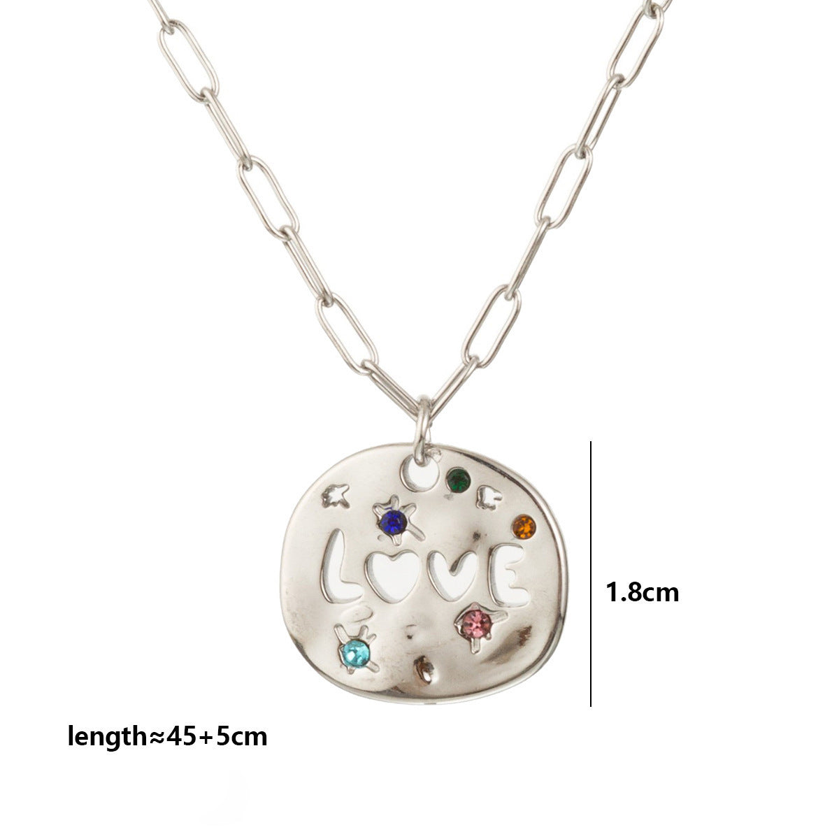 Collier rond à inscription Mama, Mom ou LOVE