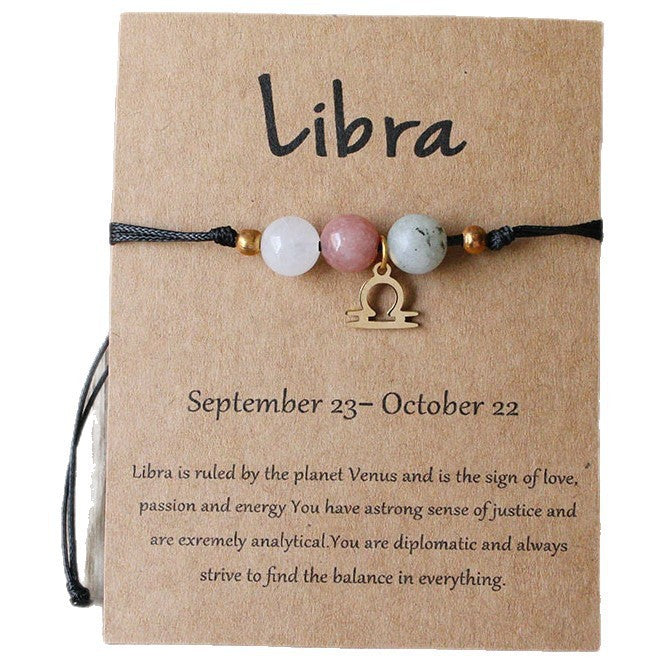 Bracelet zodiacal en perles de pierre naturelle