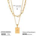 Collier doré double rang étoilé