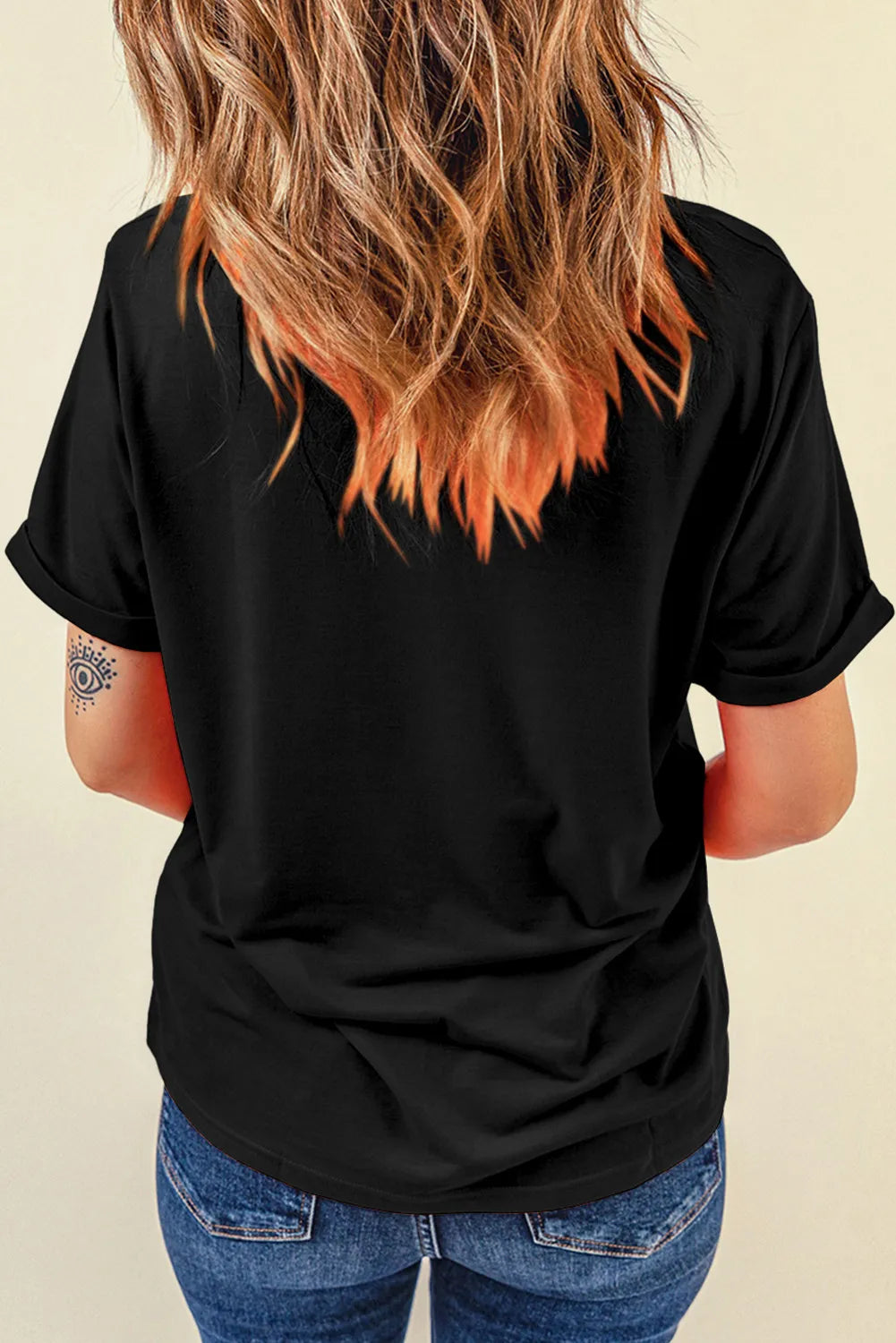 T-shirt noir à inscription