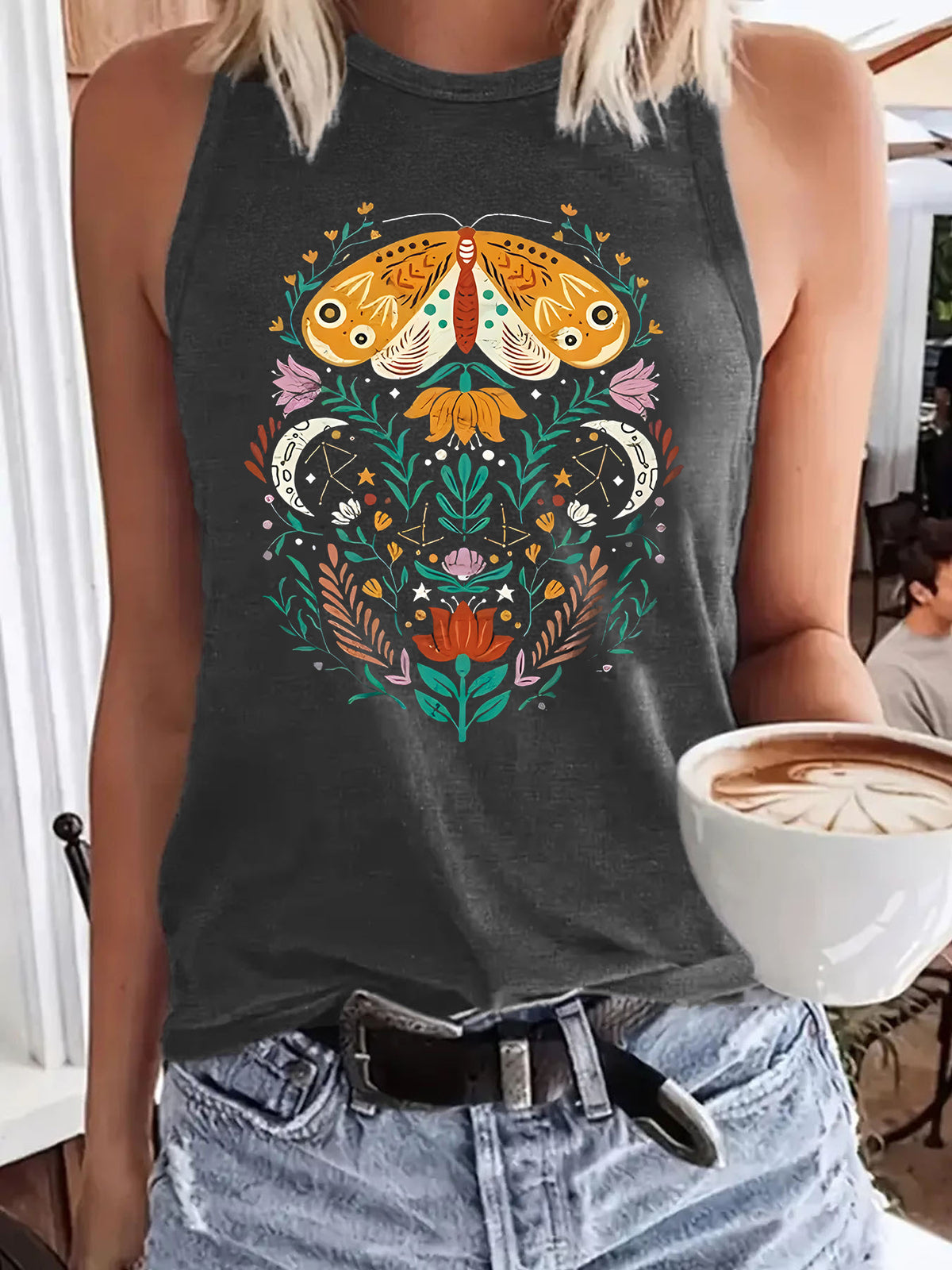 Débardeur Papillon Céleste
