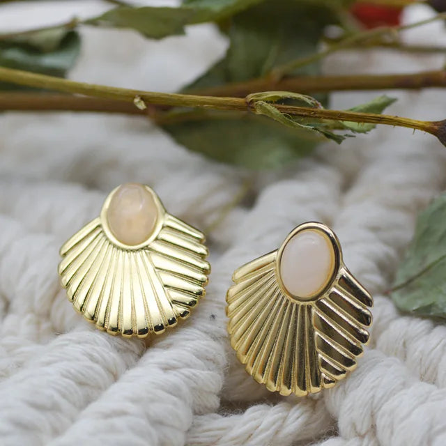 Boucles d’oreilles en métal à motif circulaire