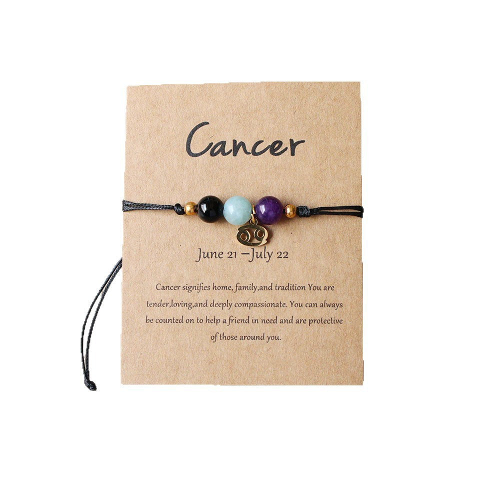 Bracelet zodiacal en perles de pierre naturelle