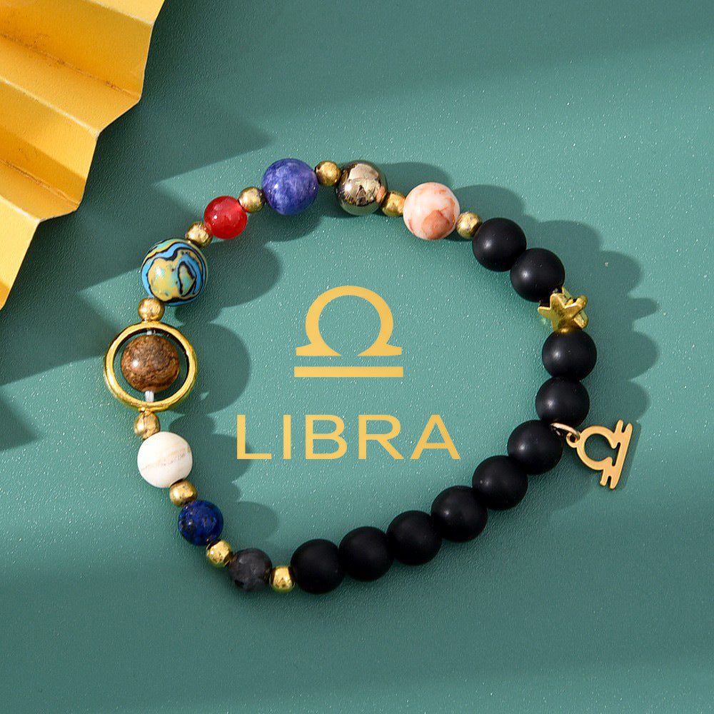 Bracelet zodiacal en perles de pierre naturelle