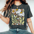 T-shirt délavé à imprimé effet usé