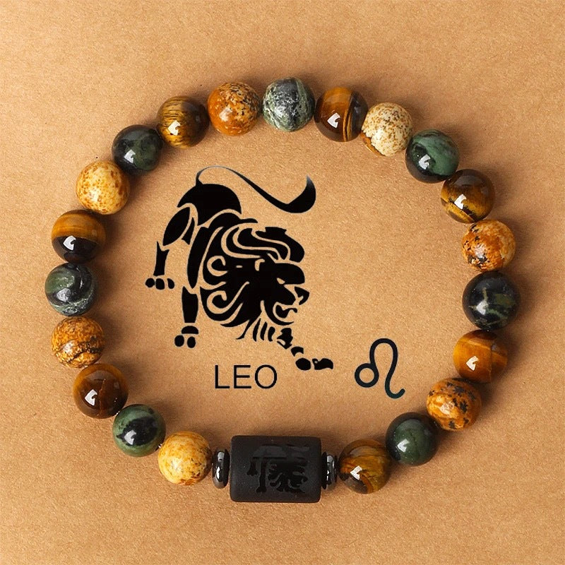 Bracelet zodiacal en perles de pierre naturelle