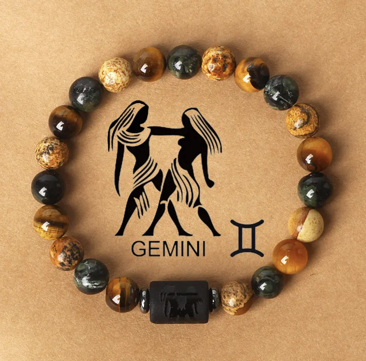 Bracelet zodiacal en perles de pierre naturelle