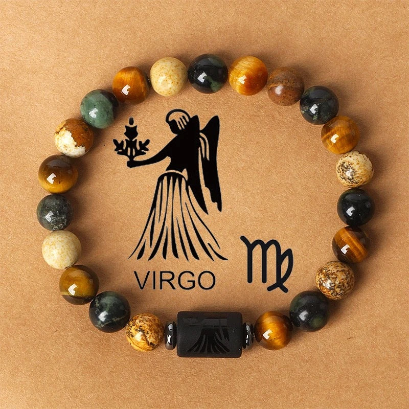 Bracelet zodiacal en perles de pierre naturelle