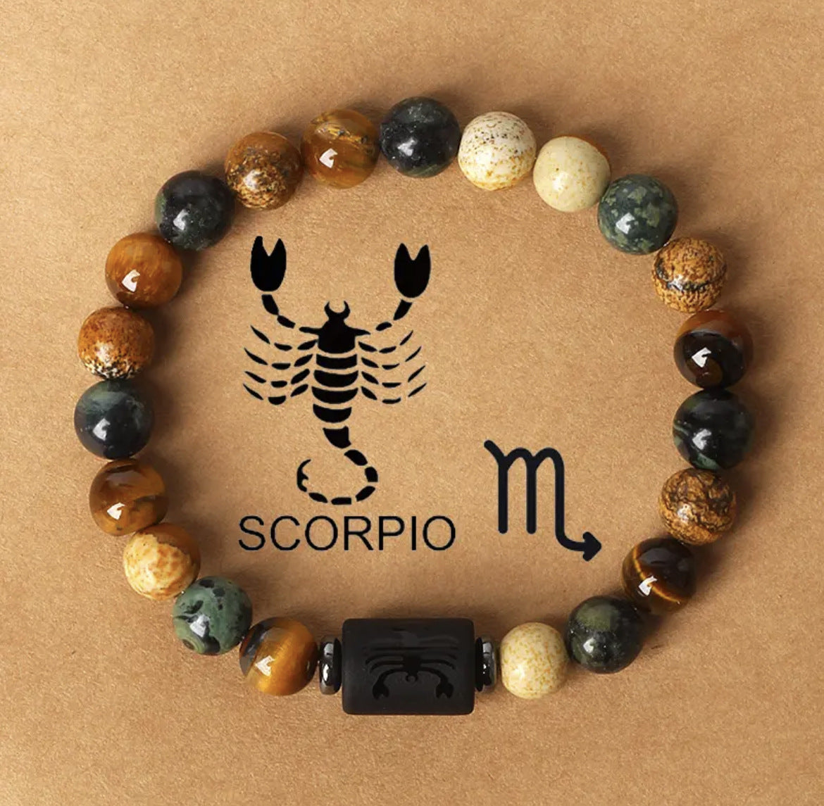 Bracelet zodiacal en perles de pierre naturelle
