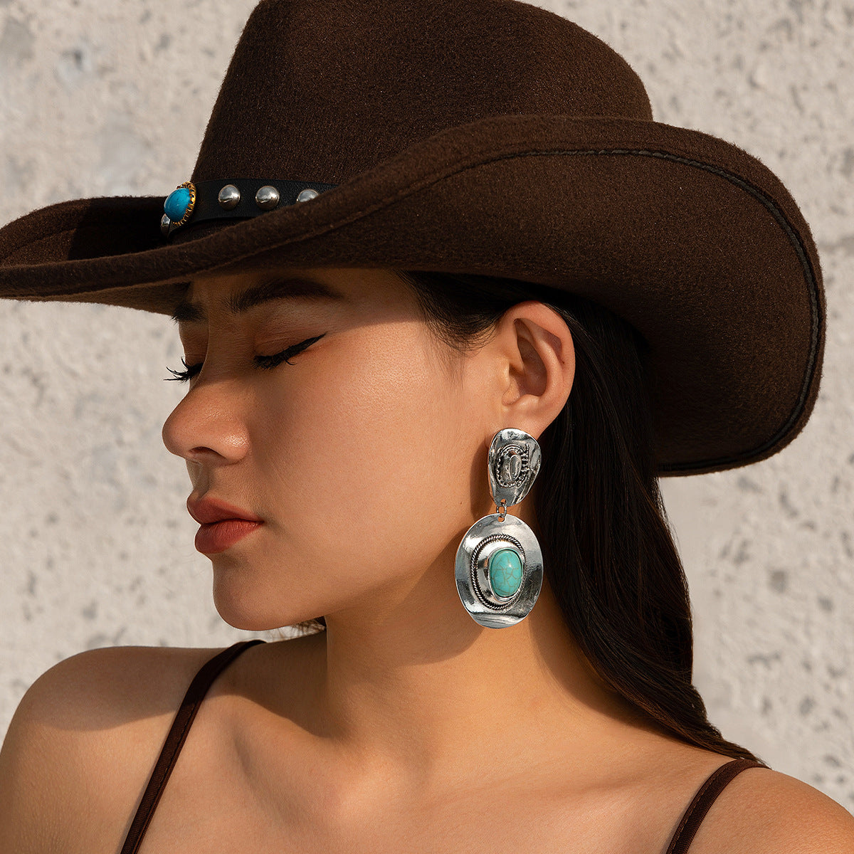 Collier ou boucles d’oreilles turquoise