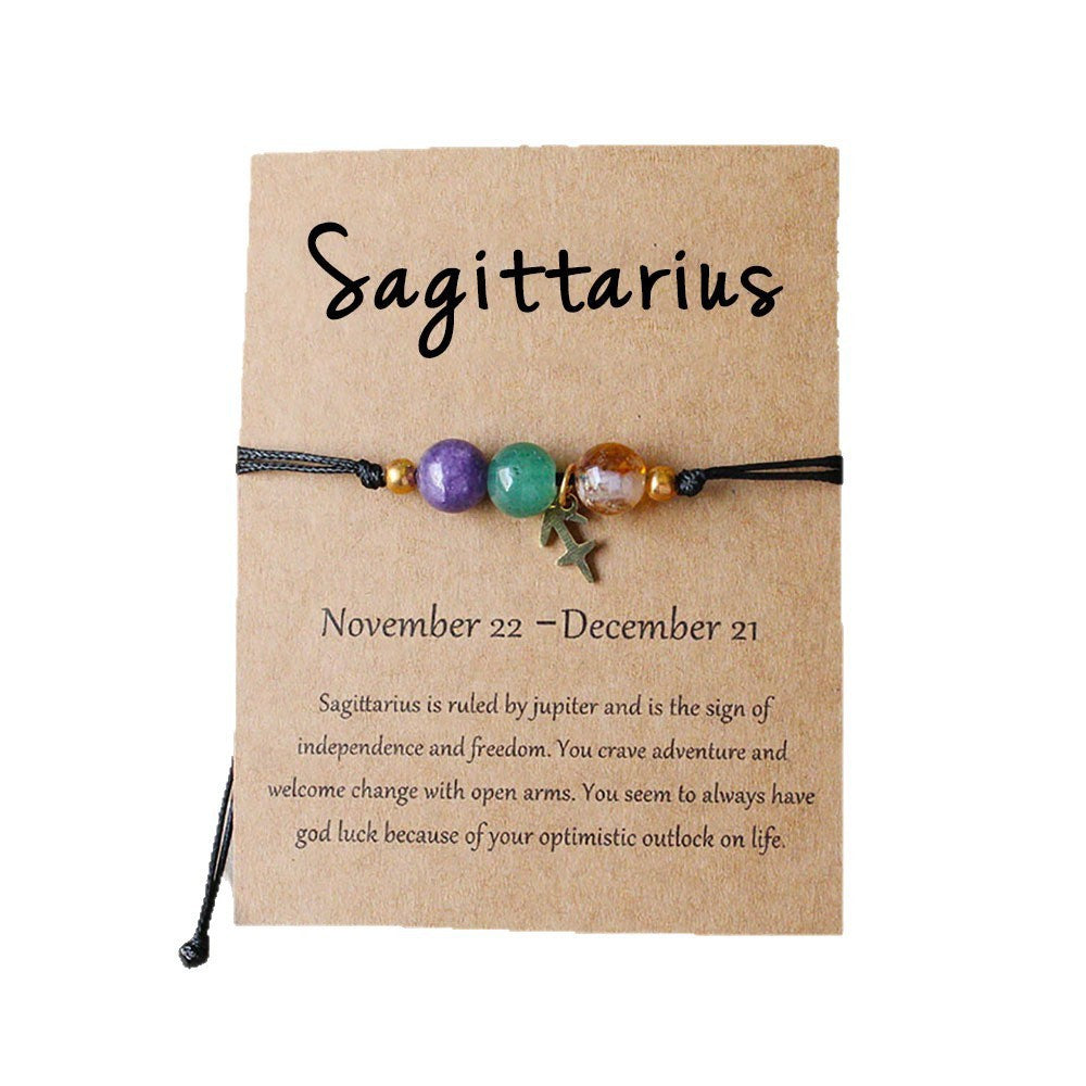 Bracelet zodiacal en perles de pierre naturelle