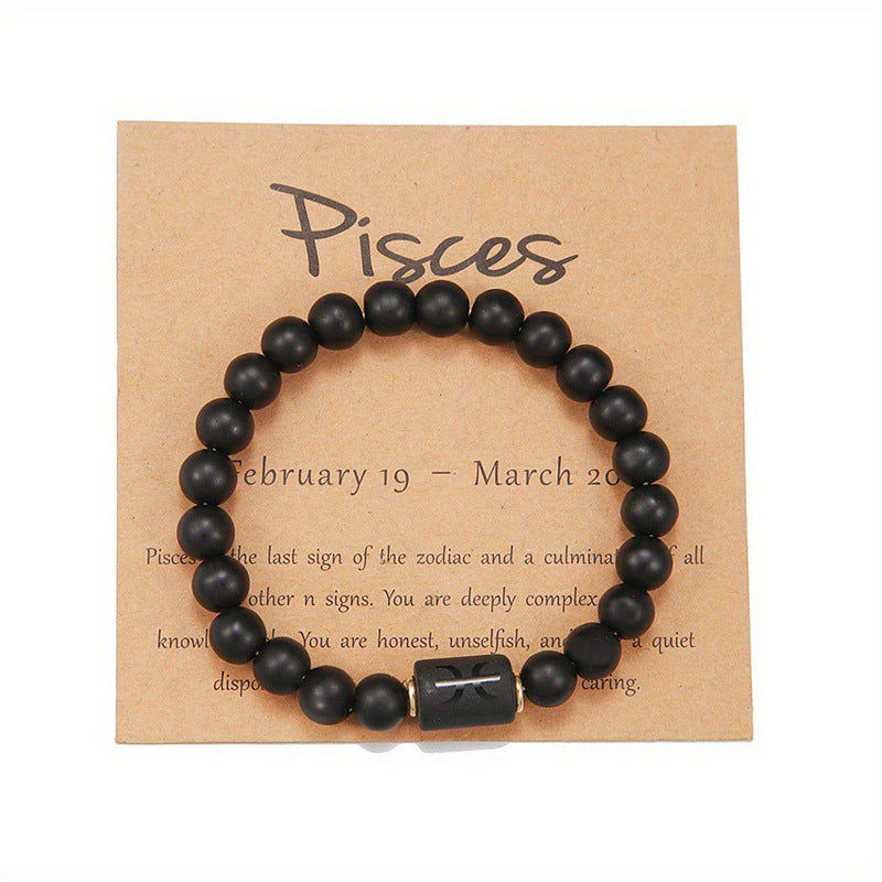 Bracelet zodiacal en perles de pierre naturelle