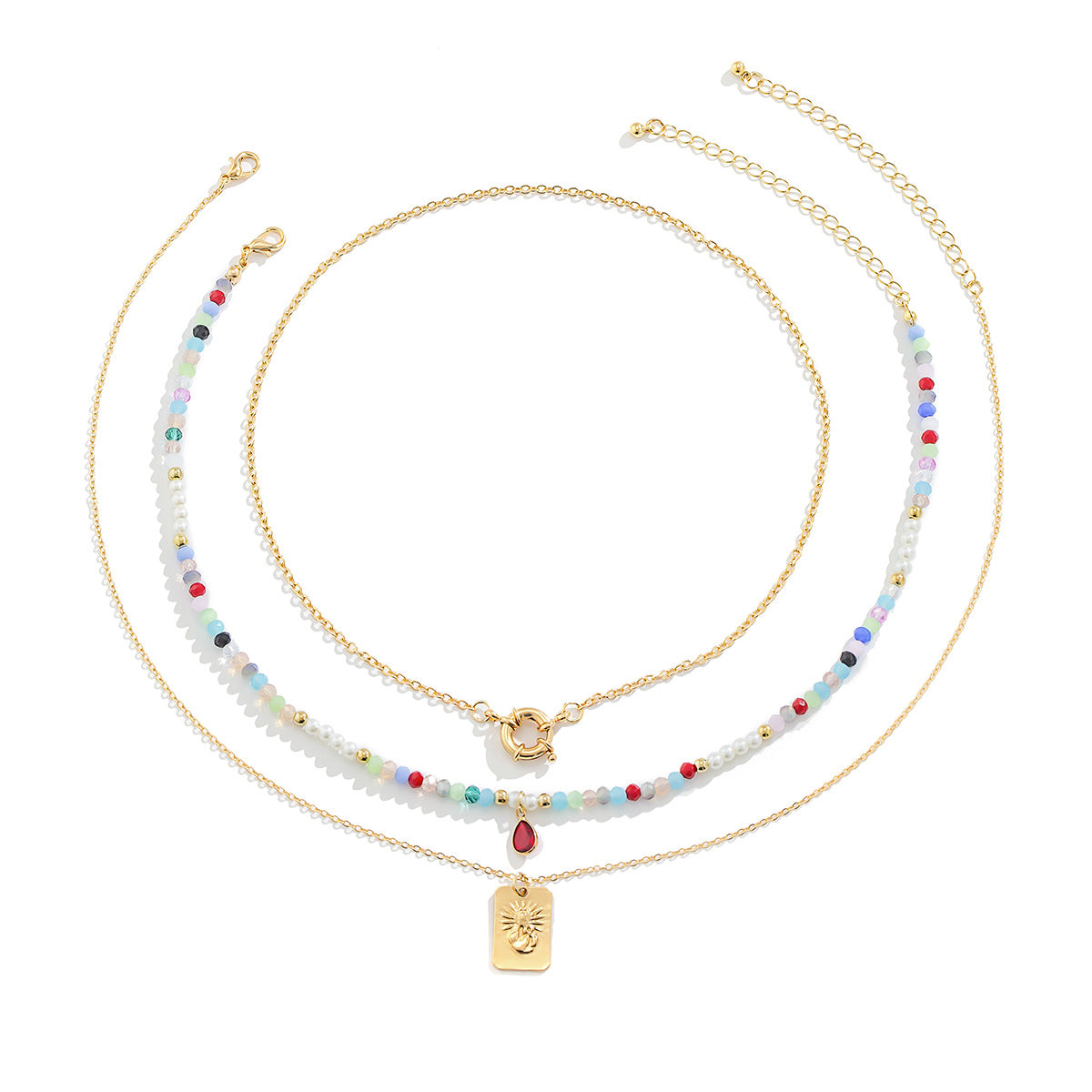 Bracelet œil avec cristal et détails plaqués or