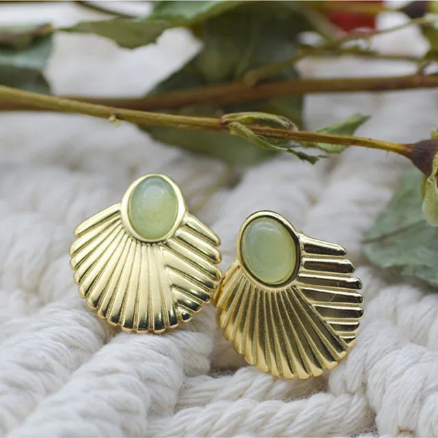 Boucles d’oreilles en métal à motif circulaire