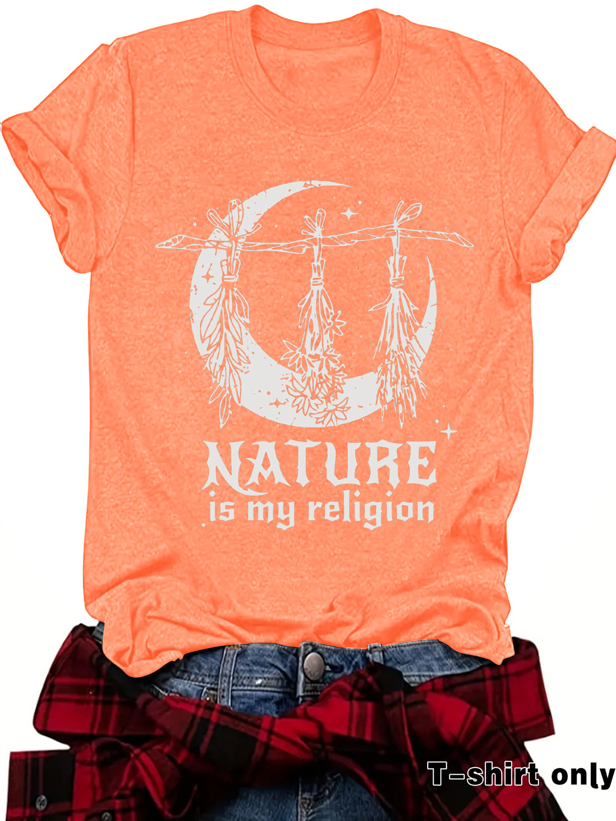T-shirt imprimé à motif céleste de sorcière