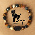 Bracelet zodiacal en perles de pierre naturelle