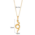 Collier pendentif serpent doré rétro