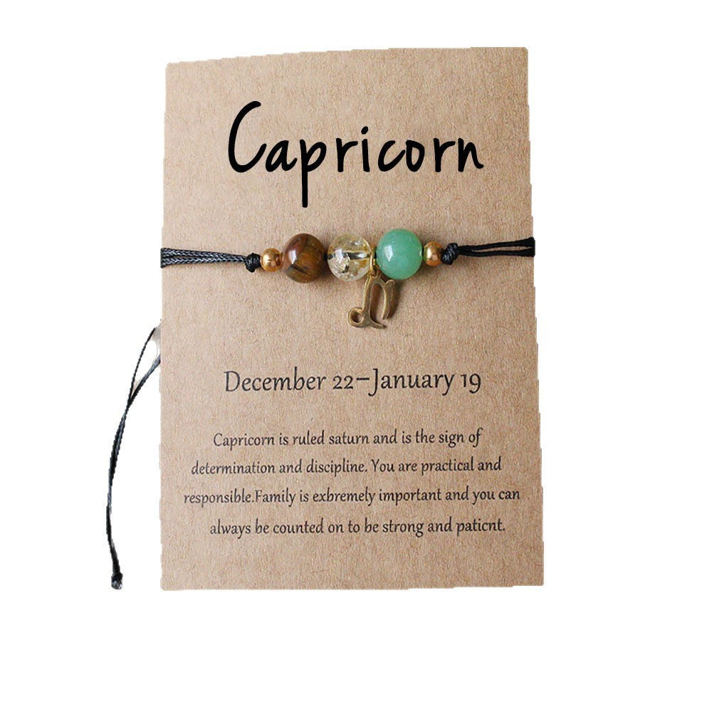 Bracelet zodiacal en perles de pierre naturelle