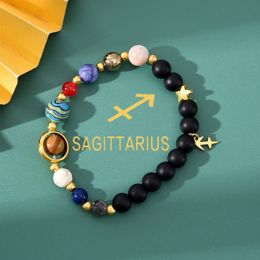 Bracelet zodiacal en perles de pierre naturelle