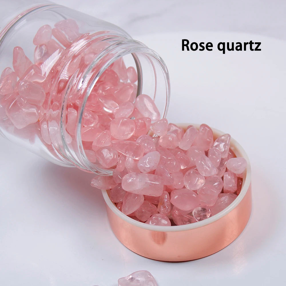 Gourde en verre avec cristal naturel