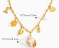 Collier coquillage doré en cuivre