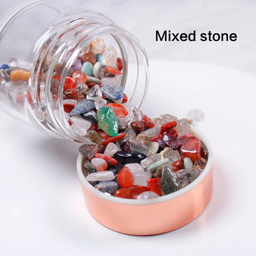 Gourde en verre avec cristal naturel