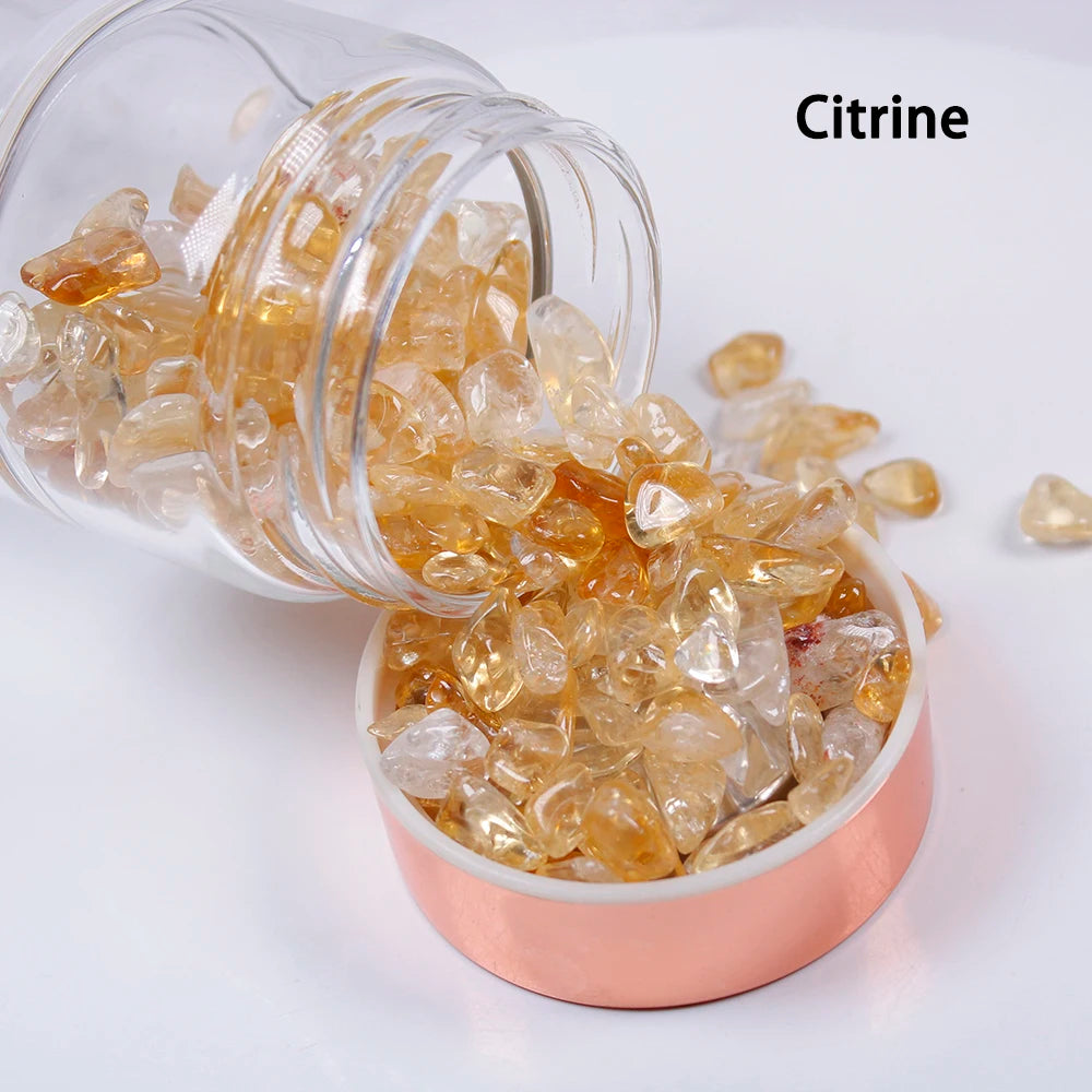 Gourde en verre avec cristal naturel