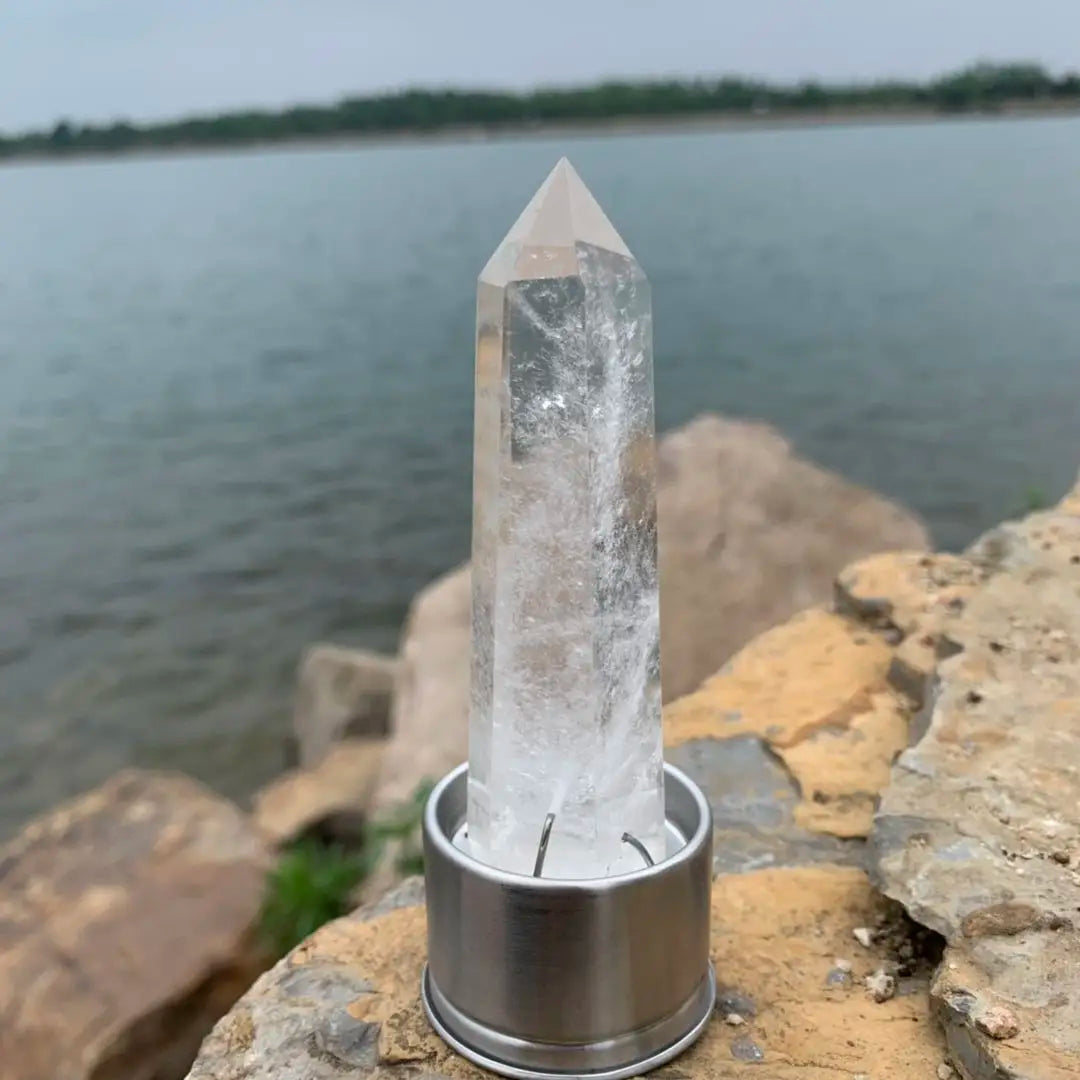 Insert en cristal naturel pour bouteille d’eau